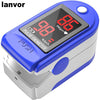 lanvor Finger Oximeter with Pulse, Fingertip Pulse Oximeter with Respiration, Portable Blood Oxygen Saturation Monitor with Pulse, 1 * Spo2 Sensor, 1 * Lanyard and 2 * Batteries